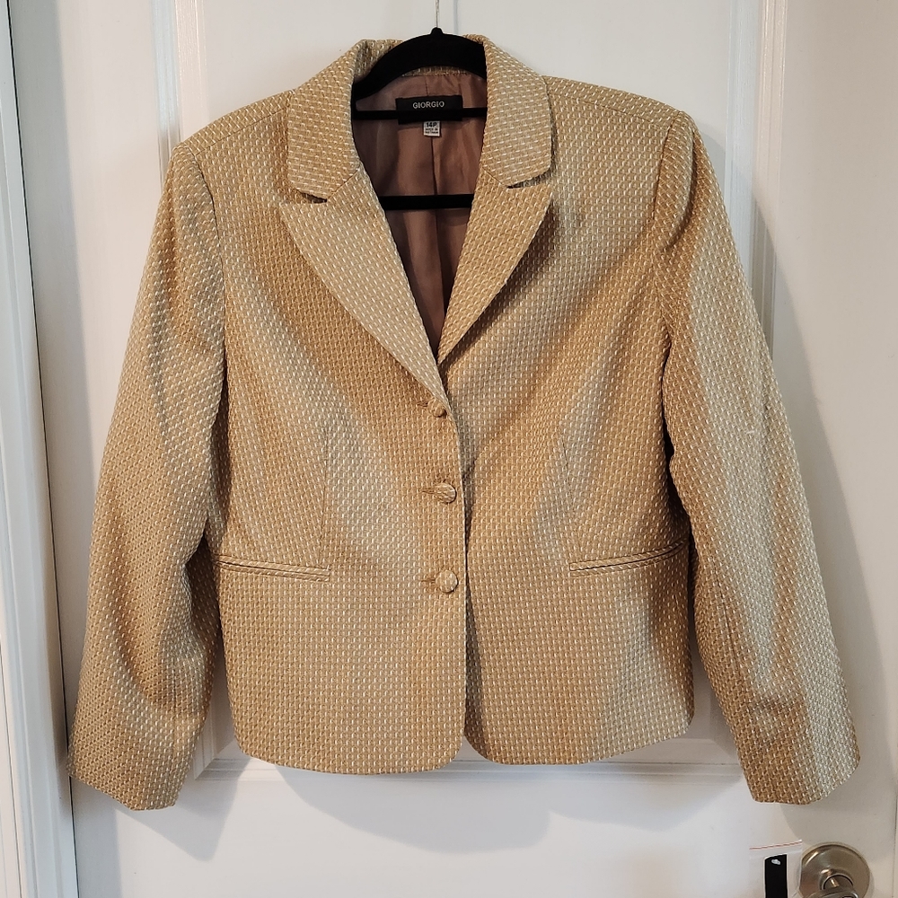 Giorgio Saint Angelo new cream blazer size 14P